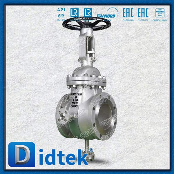 Válvula de compuerta con chaqueta térmica CF8 de 6'' con purga y drenaje