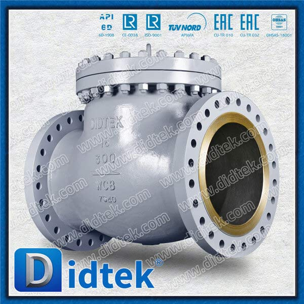 Válvula de retención de swing de 300 lb con bridas de 18 ''