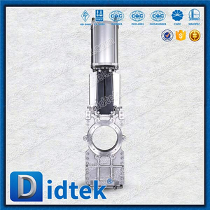 Válvula de compuerta de cuchilla de conducto pasante neumática de asiento de EPDM