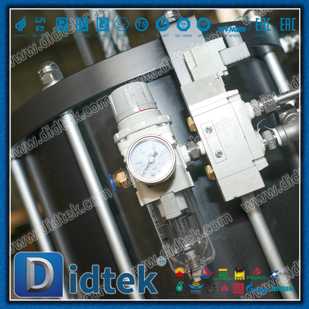 Válvula de guillotina neumática industrial de doble efecto