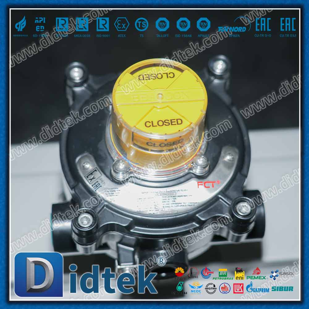 Válvula de bola de muñón de puerto completo neumática de acero al carbono de baja temperatura LF2