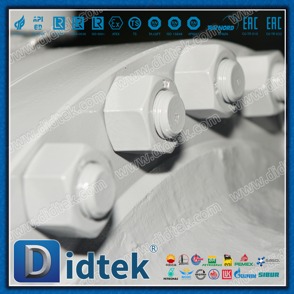 Válvula de bola de muñón de acero fundido de dos piezas de 18 pulgadas