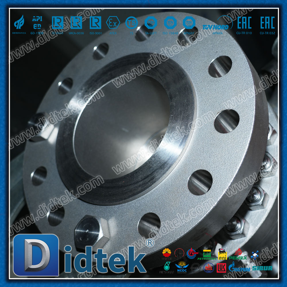 Válvula de bola neumática con brida de paso total Didtek CF8M