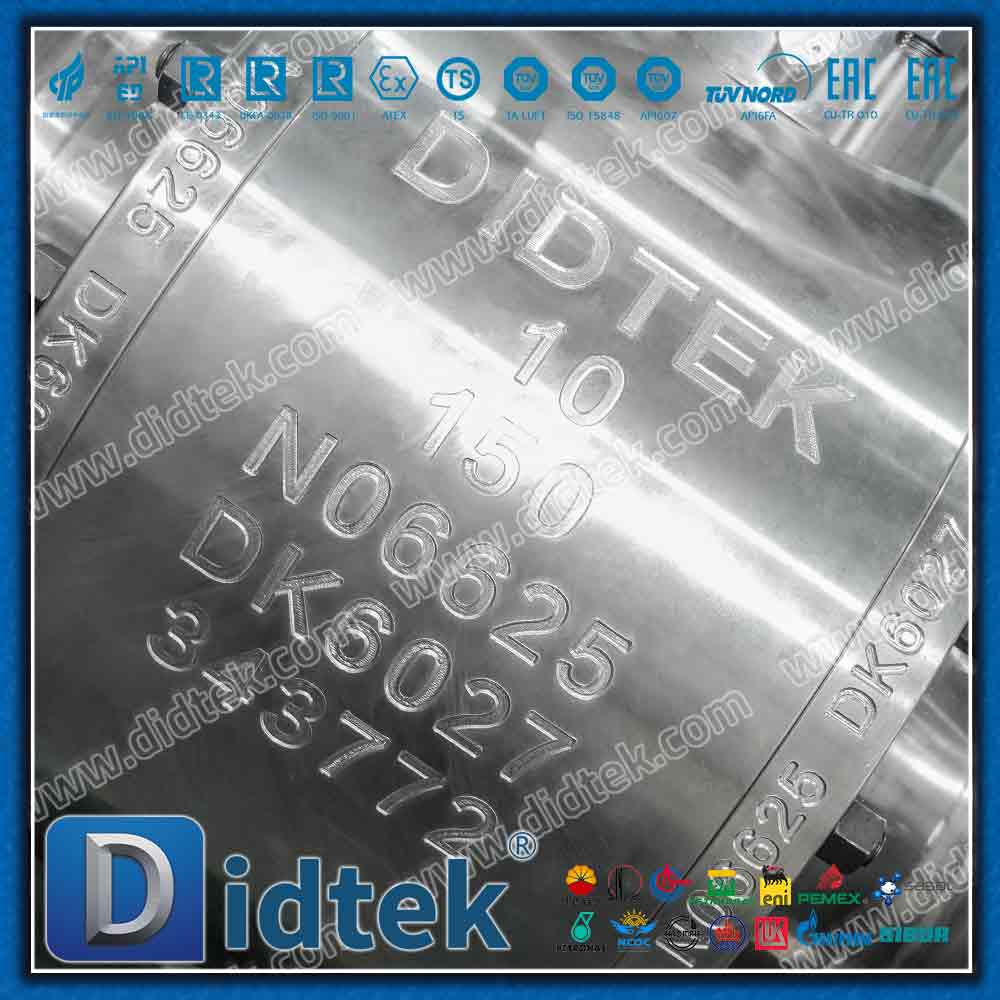 Válvula de bola de muñón Elgiloy con sello de labio Inconel Alloy625