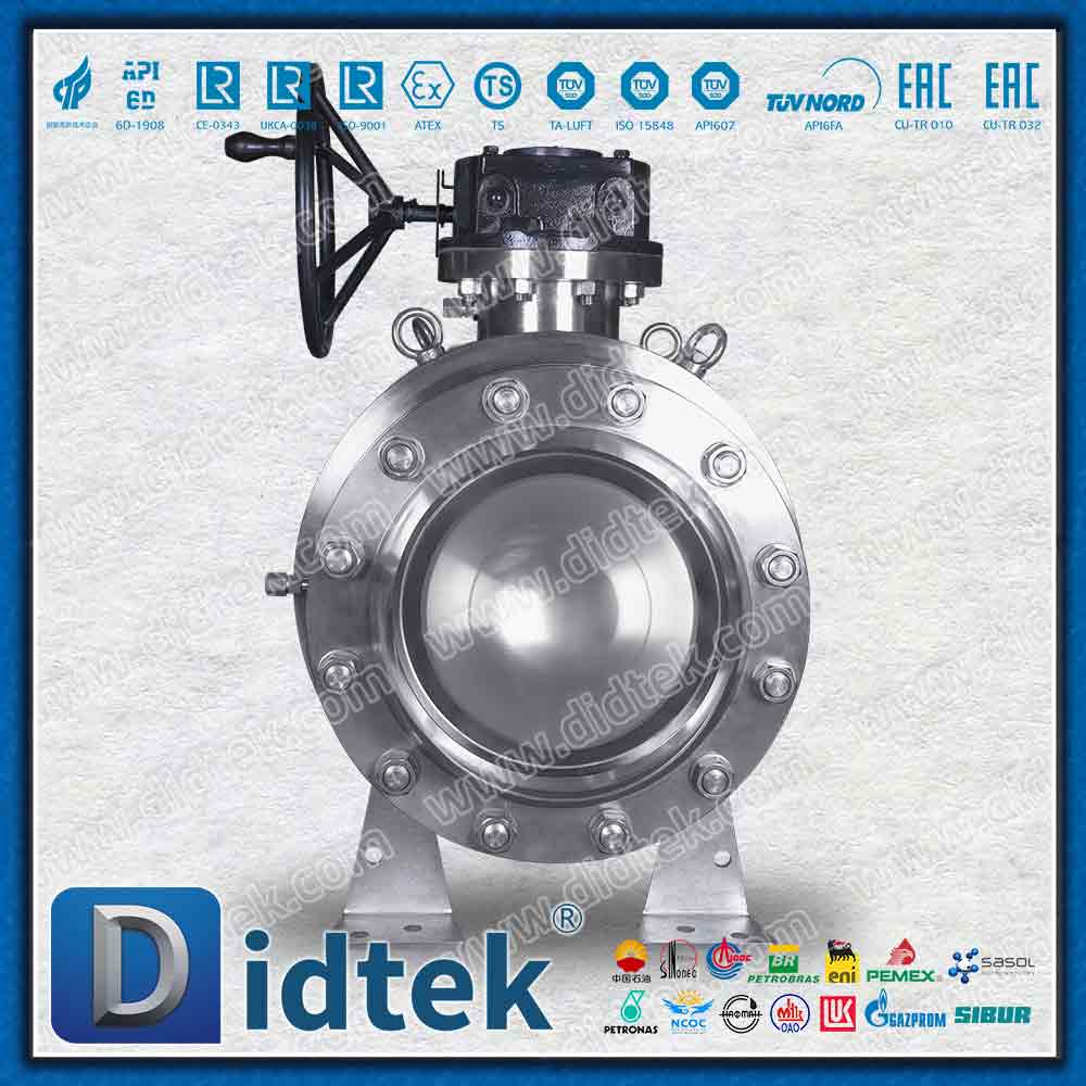 Válvula de bola de muñón completamente soldada con bridas complementarias