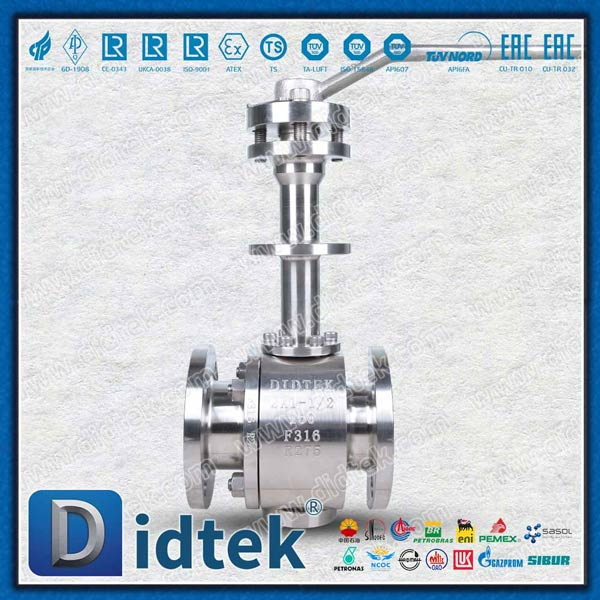 Válvula de bola de trunnion de acero inoxidable criogénico GNL