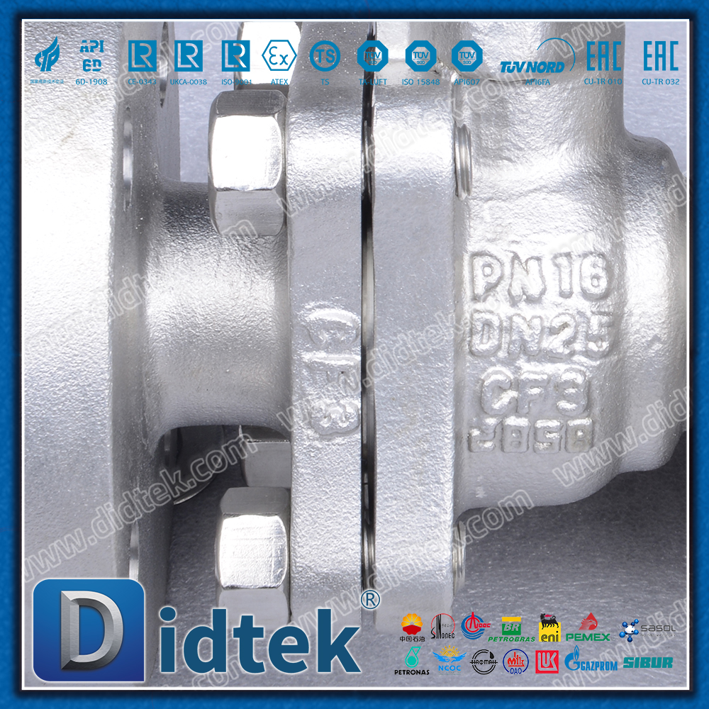 El metal del acero inoxidable de DIN/EN asienta el vástago anti del escape de la vávula de bola flotante