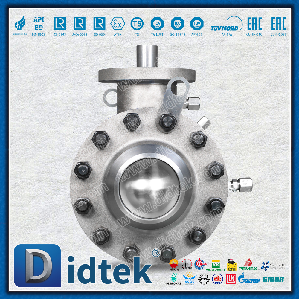 Válvula de bola de muñón para soldadura a tope resistente a bajas temperaturas Didtek LF2