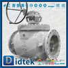 La válvula de bola de entrada superior utiliza una turbina de doble etapa para un par bajo