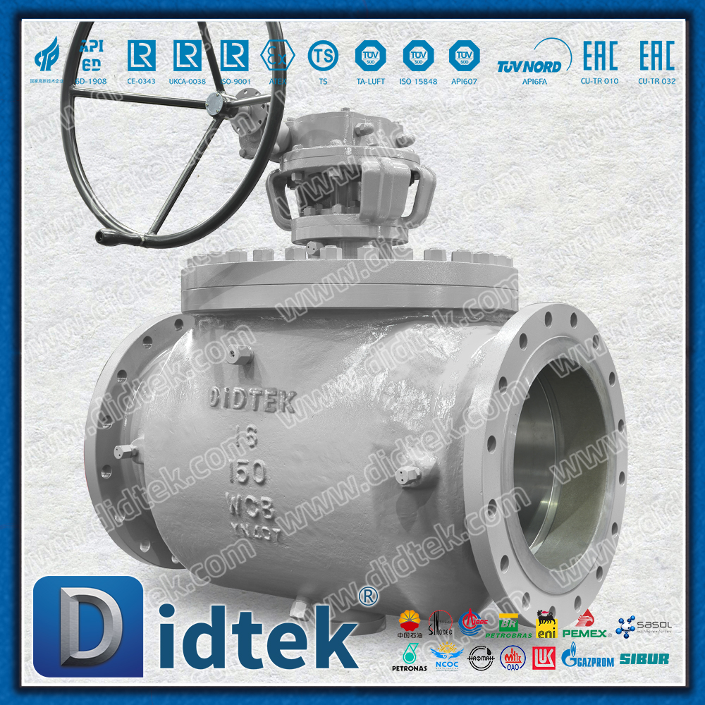 La válvula de bola de entrada superior utiliza una turbina de doble etapa para un par bajo
