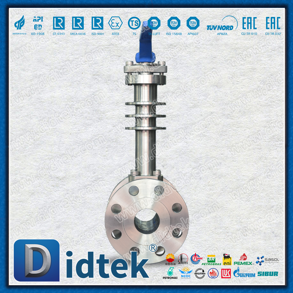 F316 Válvula de bola flotante de metal a metal con aleta de enfriamiento de alta temperatura de 545 ℃