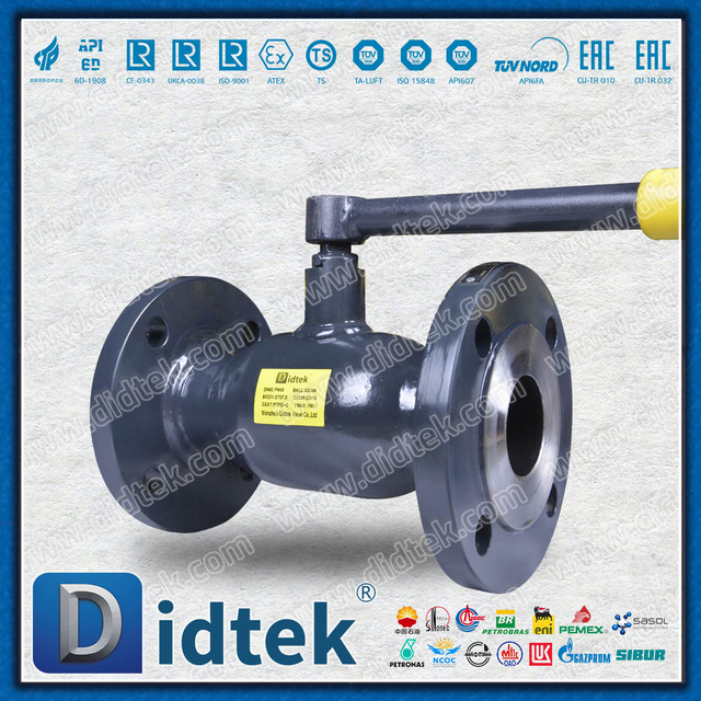 Válvula de bola completamente soldada con sello suave de PTFE de acero inoxidable SS304 ST37.8