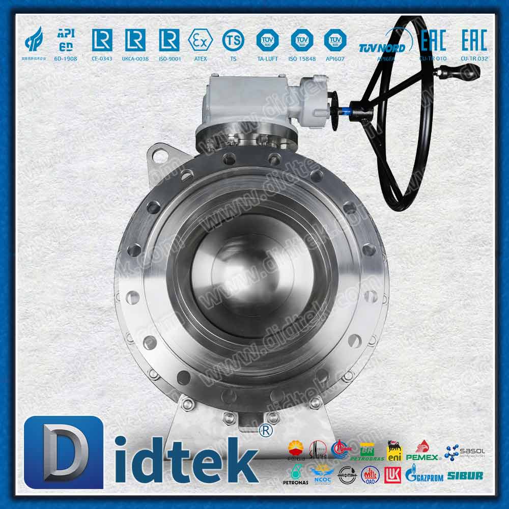 Válvula de bola de muñón SS321 con prueba de vacío