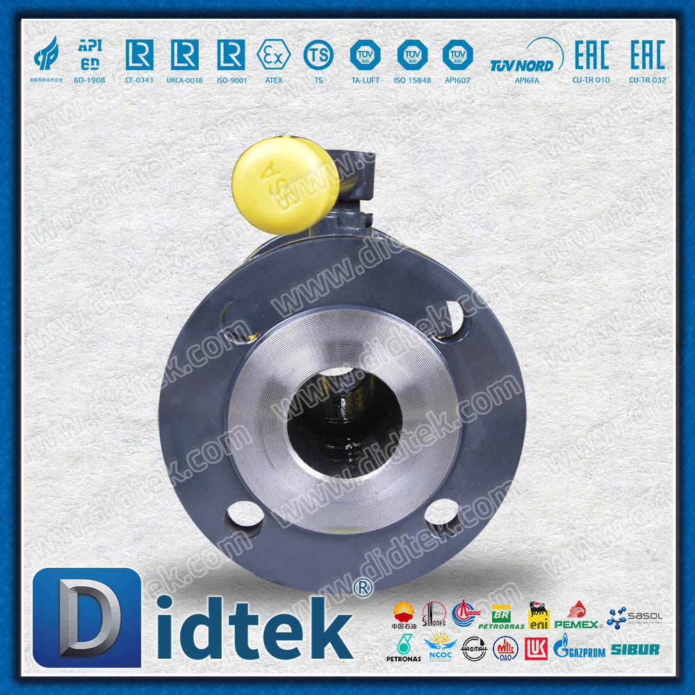 Válvula de bola completamente soldada con sello suave de PTFE de acero inoxidable SS304 ST37.8