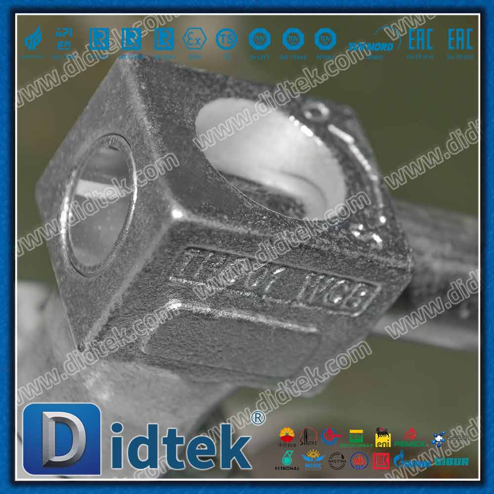 Válvula de bola de muñón con manija de tres vías y alta presión de diámetro pequeño