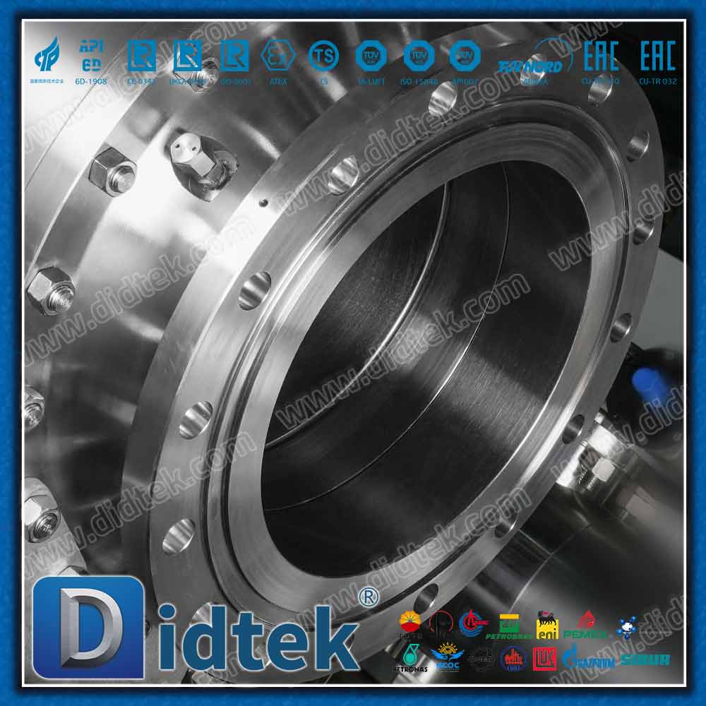 Válvula de bola de muñón SS321 con prueba de vacío