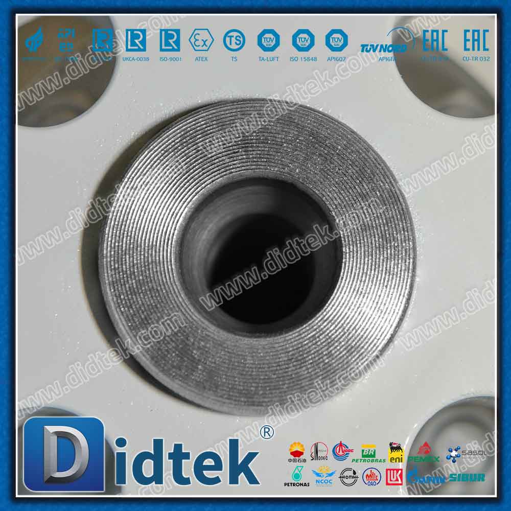 Válvula de bola de muñón con manija de tres vías y alta presión de diámetro pequeño