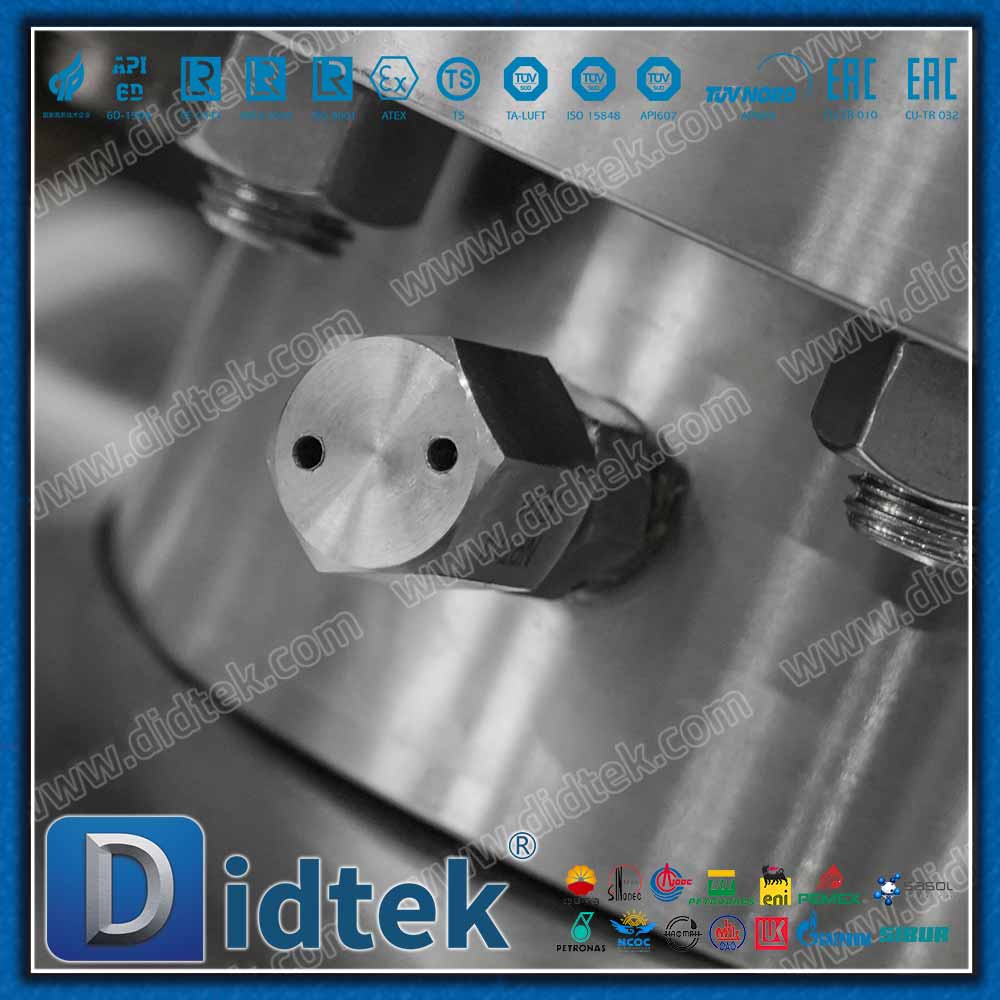 Válvula de bola de muñón SS321 con prueba de vacío