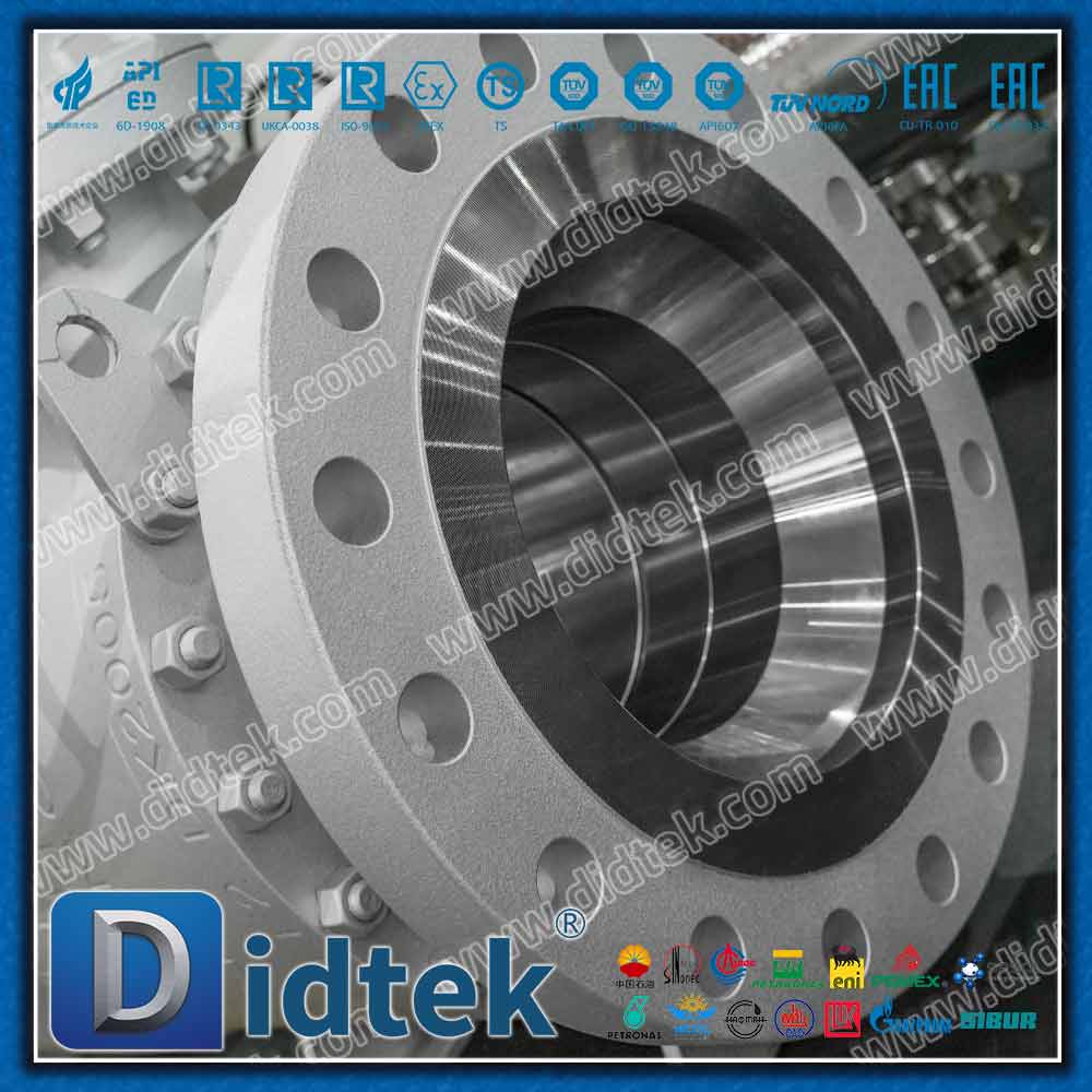 Válvula de bola de muñón con sello de labio de PTFE energizada por resorte Elgiloy 