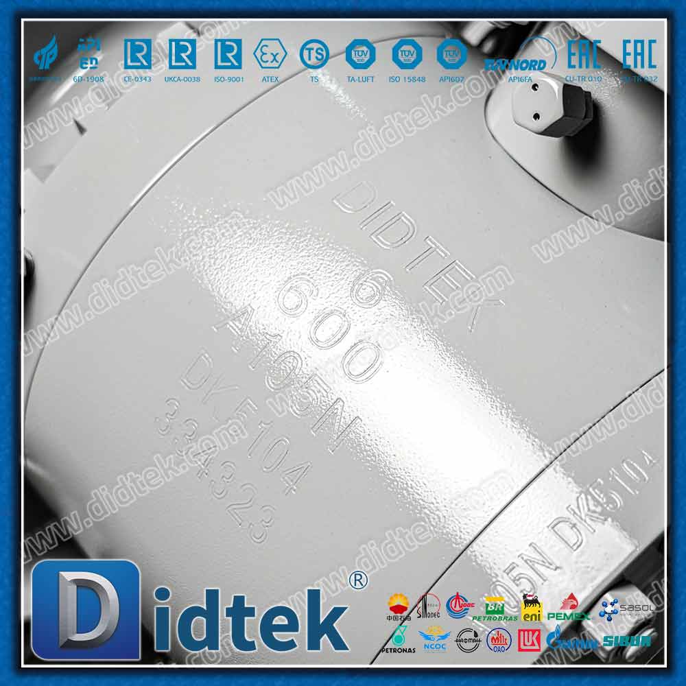 Válvula de bola de acero forjada de engranaje helicoidal 600LB