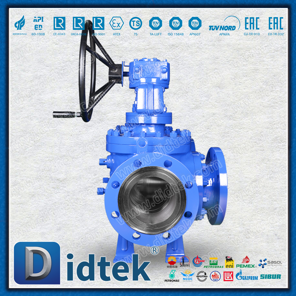 Válvula de bola de tres vías con interfaz tipo L de paso total Didtek WCB