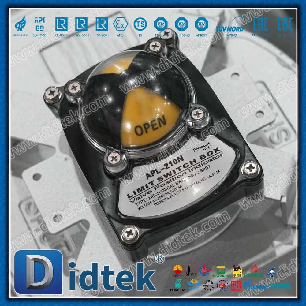 Válvula de bola de muñón con sello de labio de PTFE energizada por resorte Elgiloy 