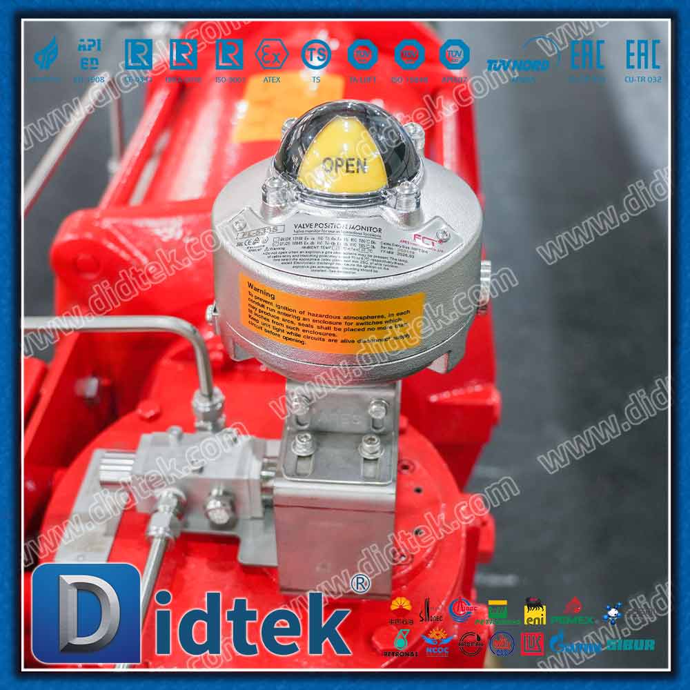 Válvula de bola de muñón de bronce de aluminio de simple efecto C95800 neumática de ingeniería marina