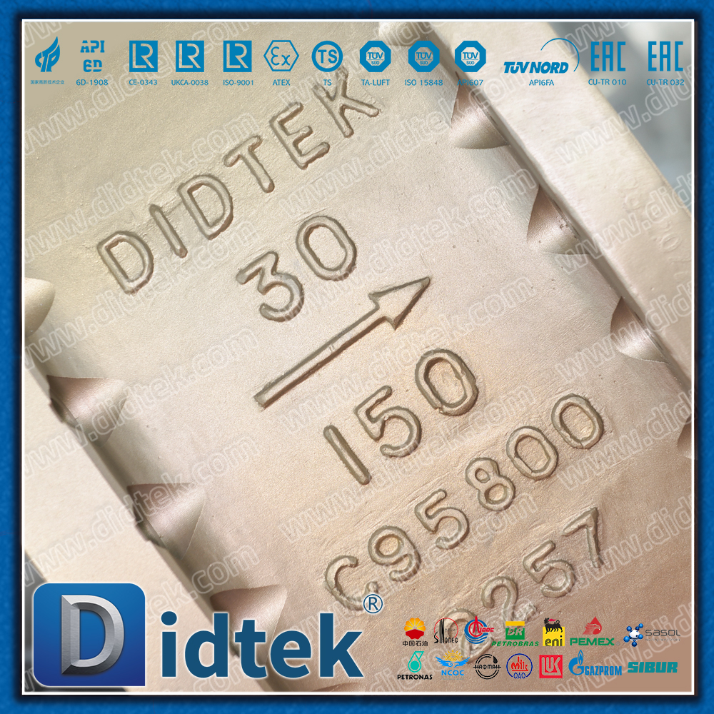 Válvulas de mariposa de alto rendimiento de bronce de aluminio C95800