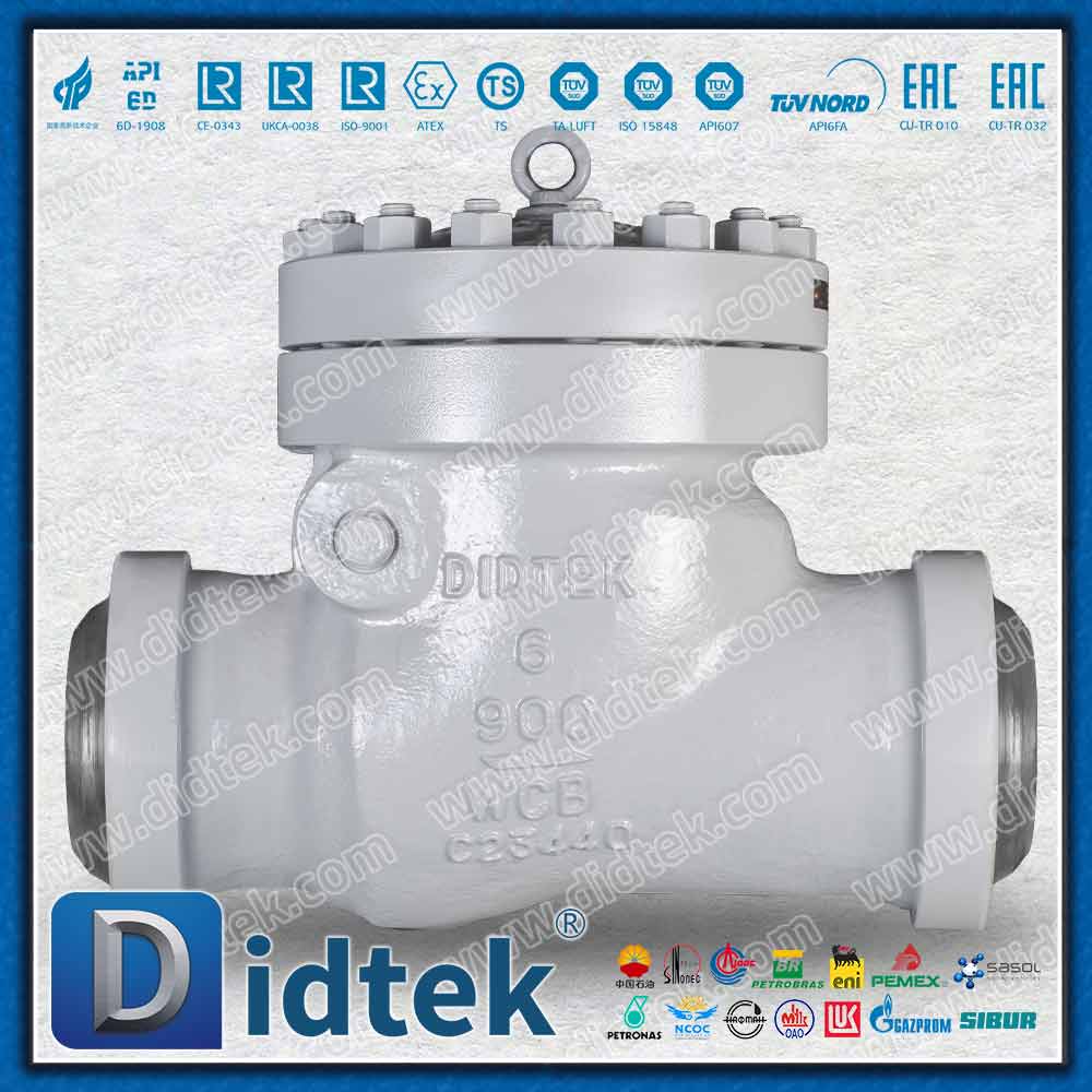 Válvula de retención oscilante API6D 900LB con conexión BW
