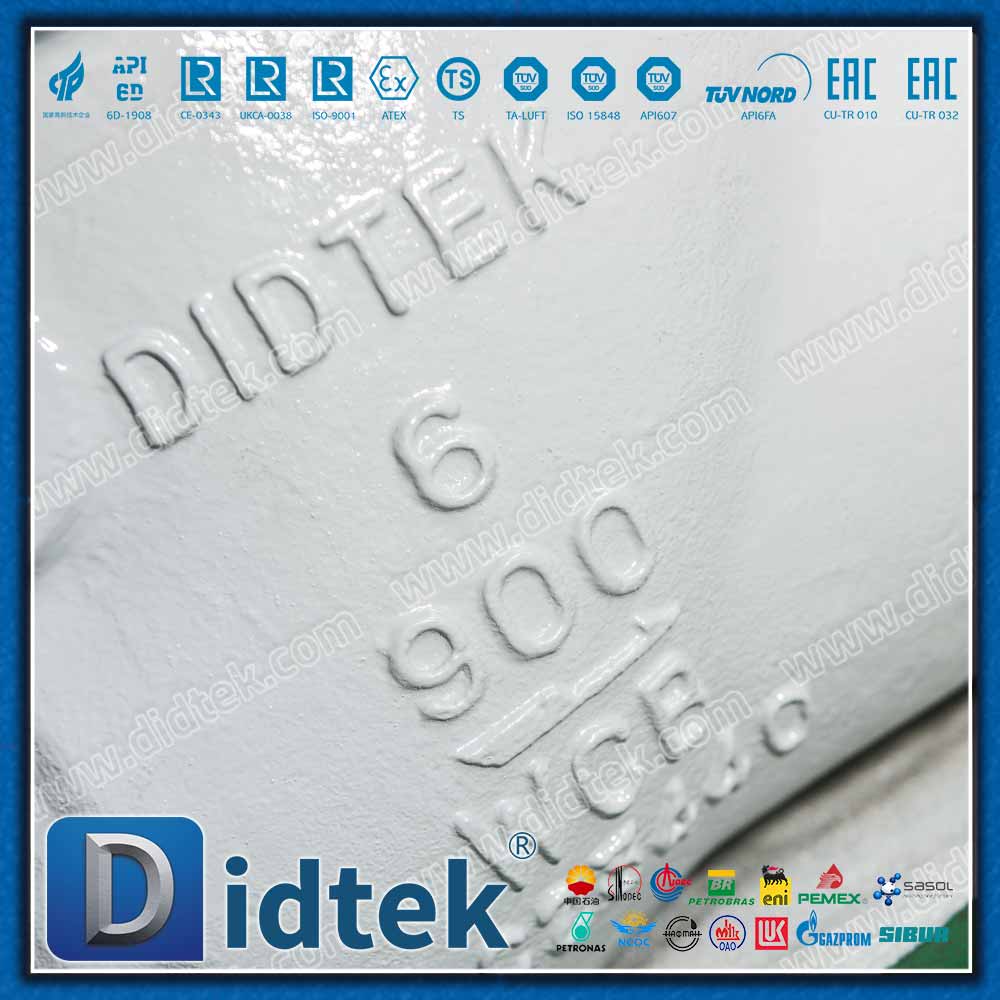 Válvula de retención oscilante API6D 900LB con conexión BW