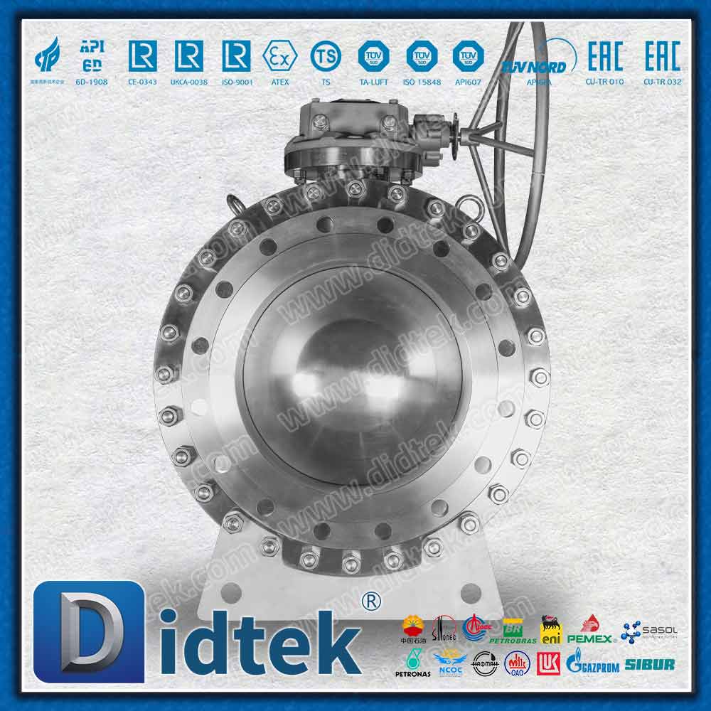 Vávula de bola del muñón de PTFE Elgiloy Marine Engineering FPSO F316